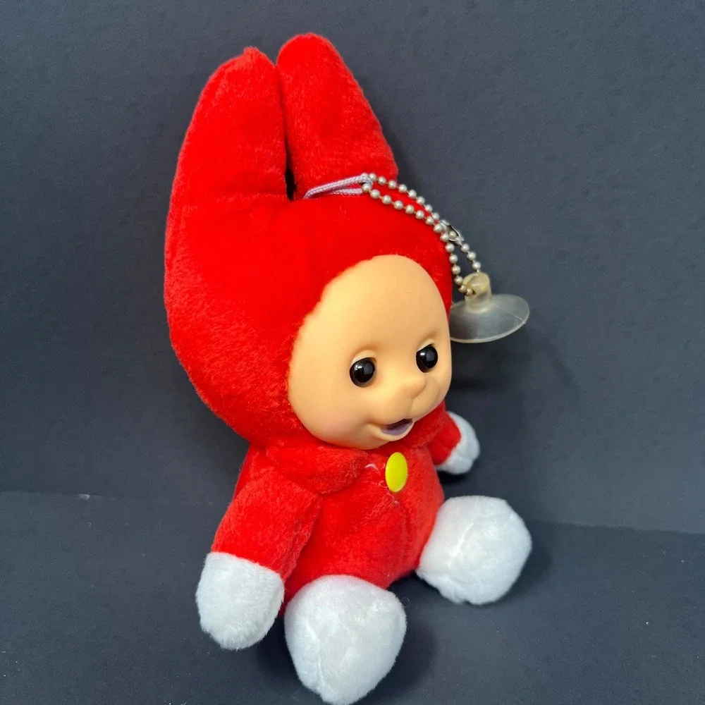 Playskool Teletubbies Po 6 Inch Red Plush Rubber Face Window Hanger Doll